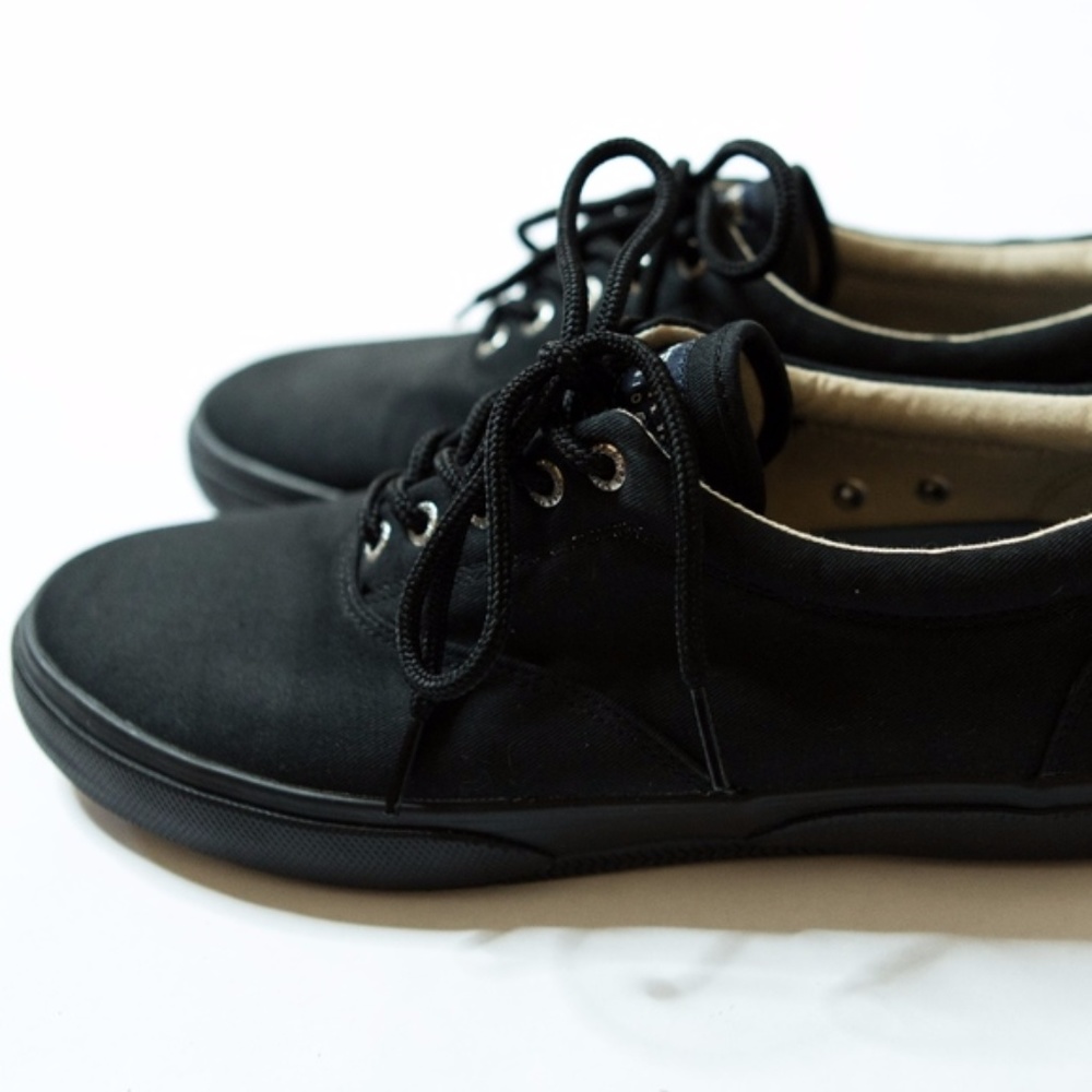 Sperry Top-Sider mens black on black canvas - 10.5